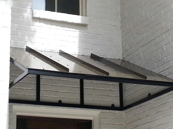 view of metal patio design