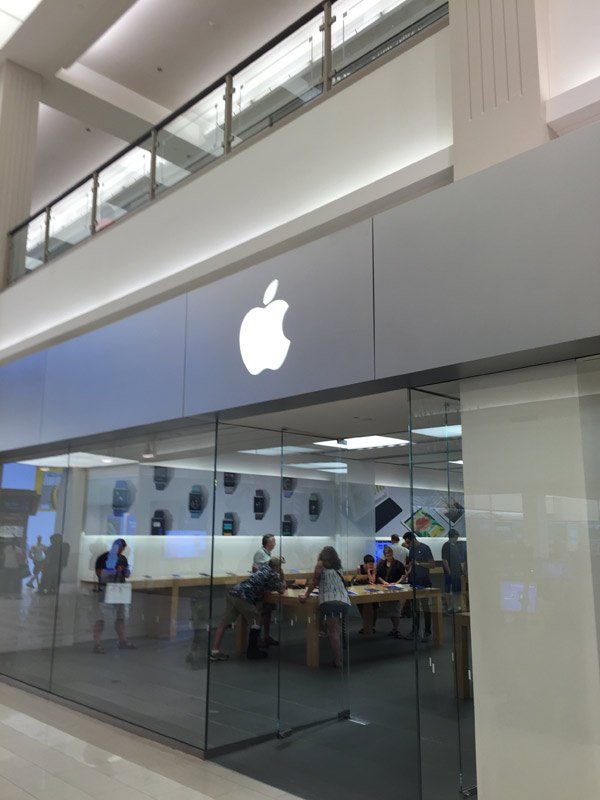 metal railing installed in a mall